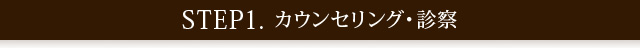 STEP1.カウンセリング・診察